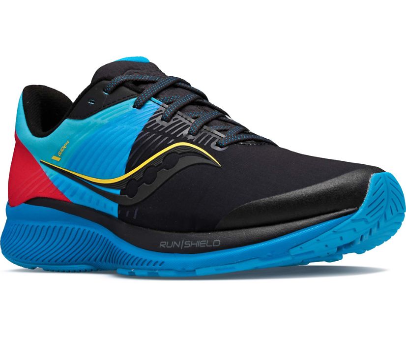 Women's Saucony Guide 14 Runshield Running Shoes Black / Blue / Red | Singapore 149LISH